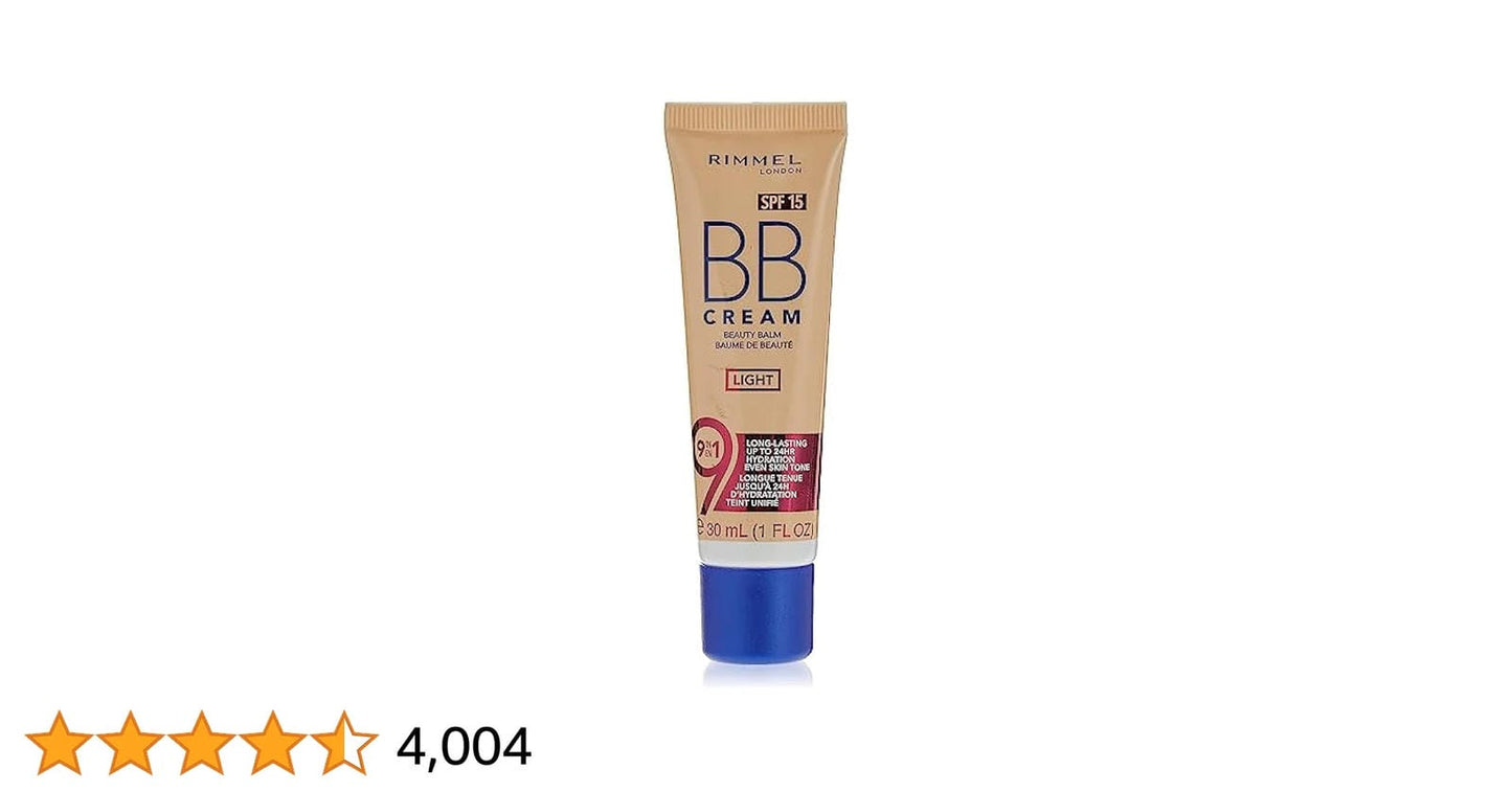 Rimmel London BB Cream 9-In-1 Beauty Balm SPF15 Light 30ml - ZM Cosmetics