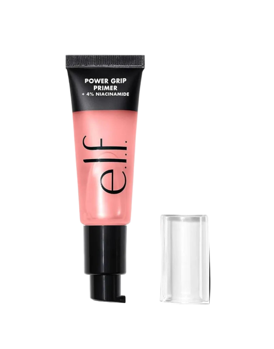 e.l.f. Power Grip Primer + 4% Niacinamide, Gel-Based & Hydrating Face Primer, Evens Skin & Brightens, Grips Makeup, Vegan & Cruelty-Free, 0.811 Fl Oz, Pink, Pack Of 1, 24 ml - ZM Cosmetics