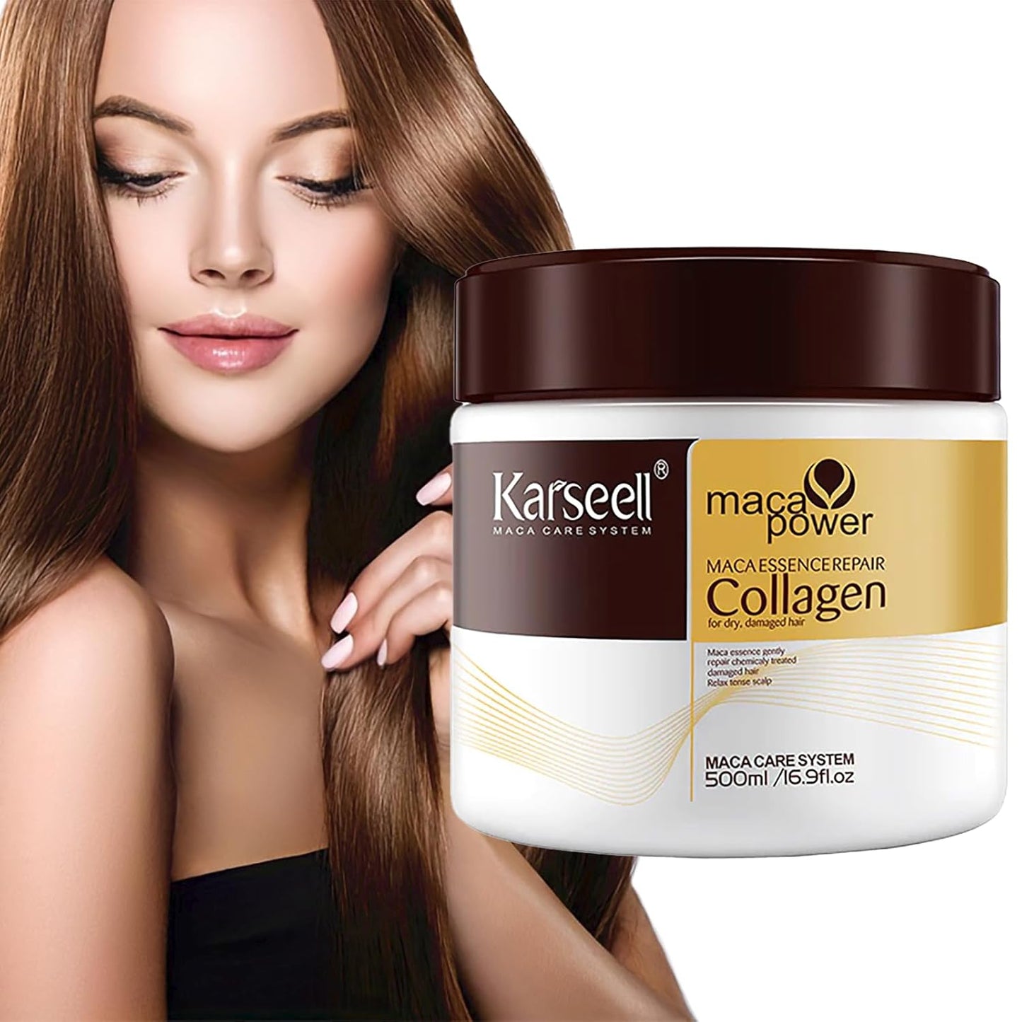 Karseell Collagen Maca Hair Treatment Deep Repair Conditioning, 500 Ml - ZM Cosmetics