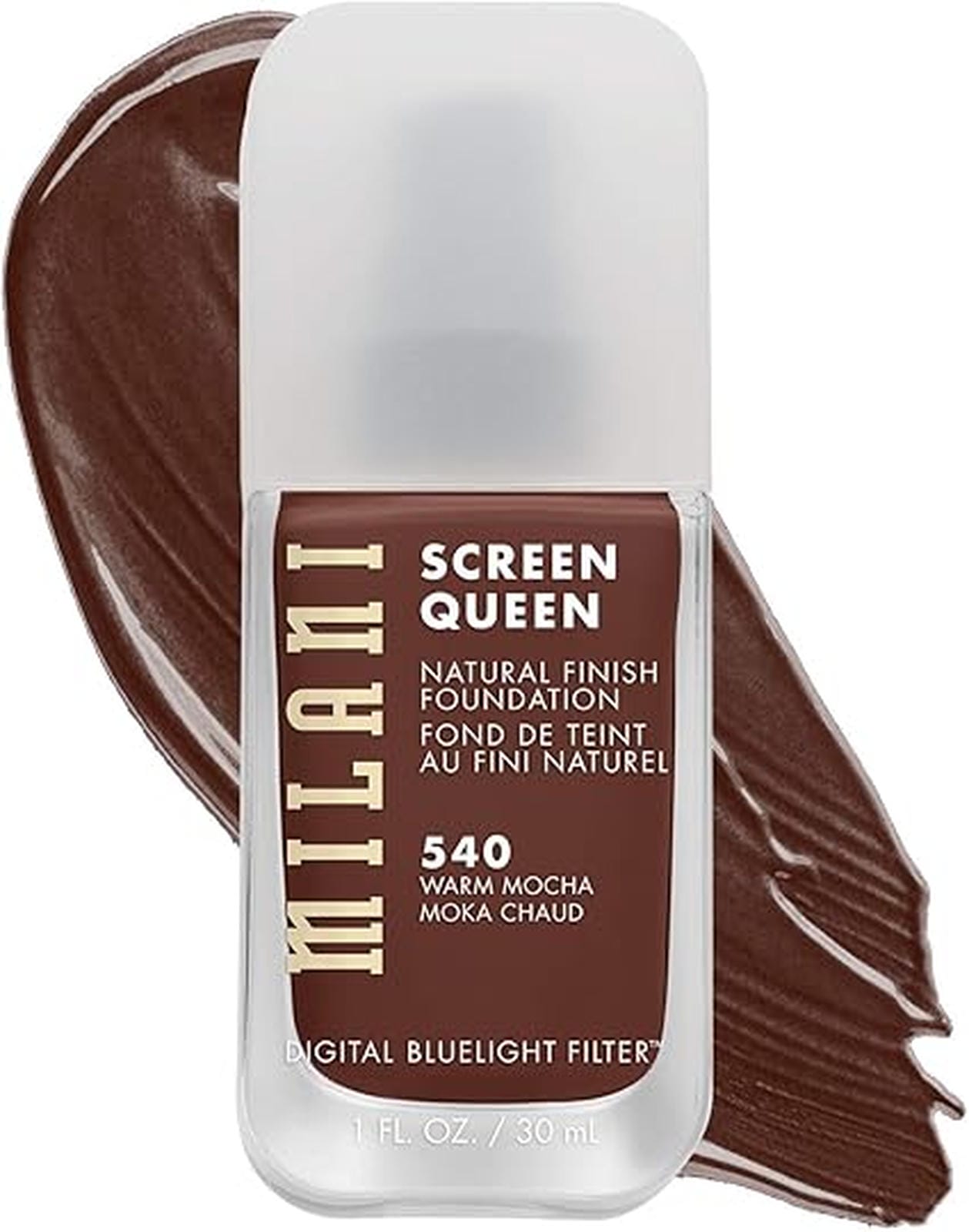 Milani Screen Queen Liquid Foundation Makeup - Cruelty Free Foundation With Digital Bluelight Filter Technology (Warm Mocha) - ZM Cosmetics