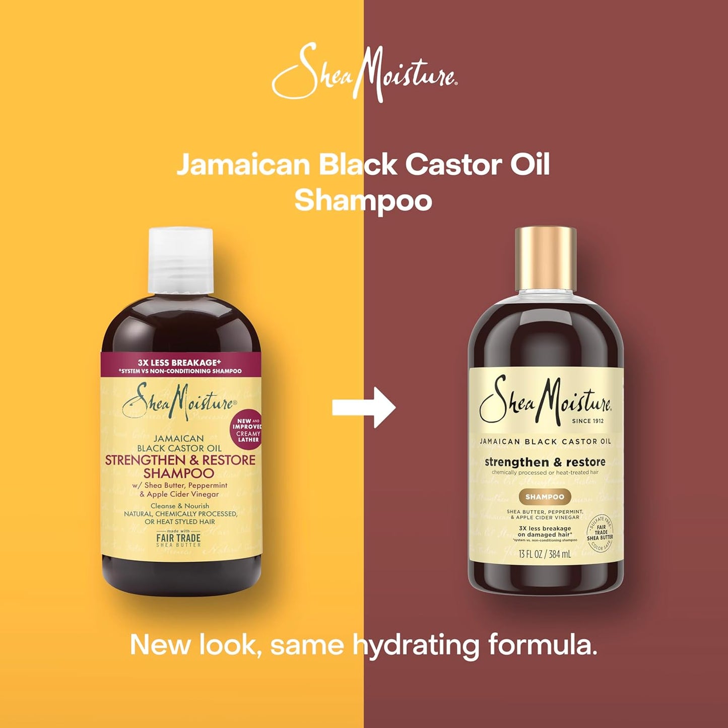 Shea Moisture Jamaican Black Castor Oil Strengthen and Restore Shampoo - ZM Cosmetics