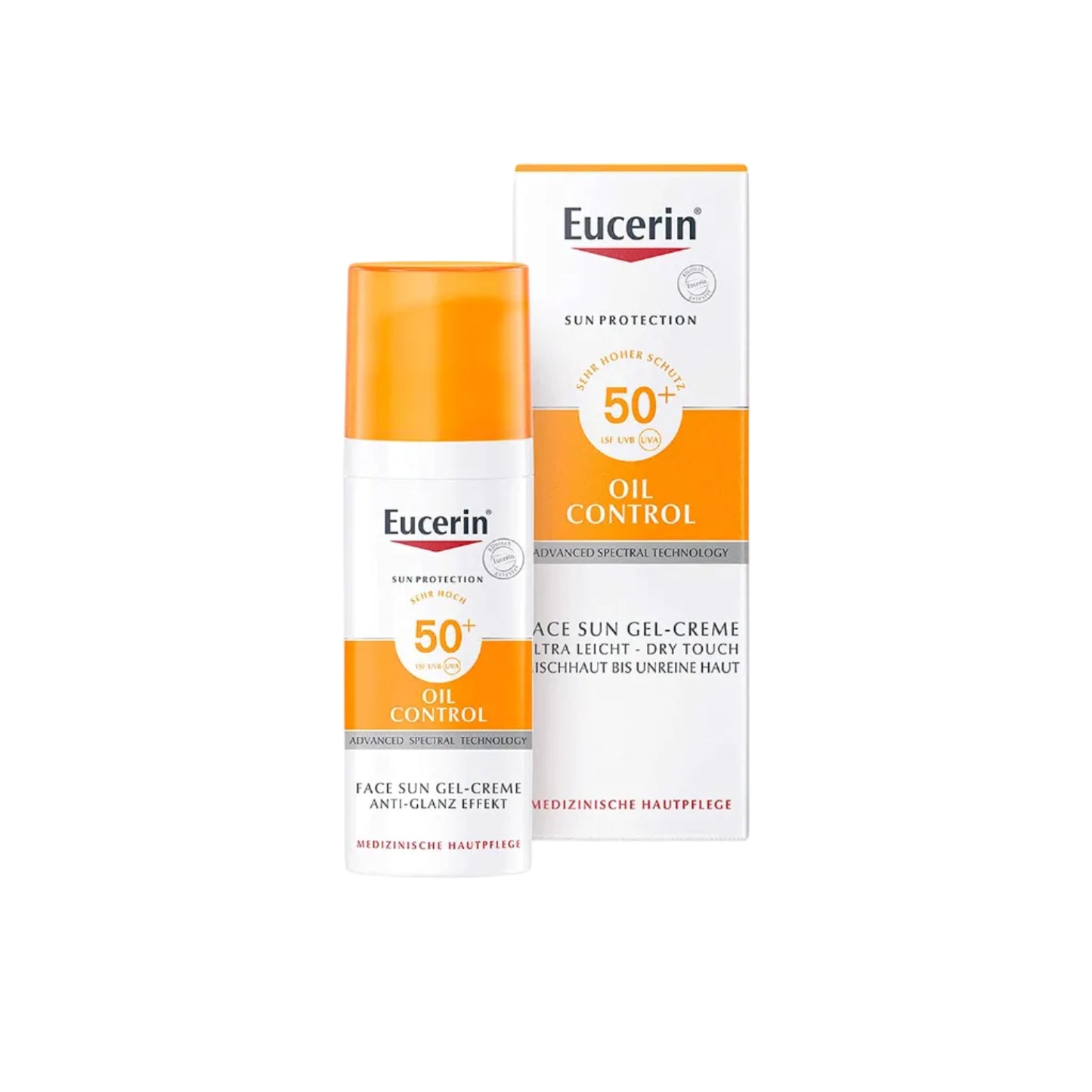 Eucerin Face Sunscreen Oil Control Gel-Cream Dry Touch, High UVA/UVB, SPF 50+ - ZM Cosmetics