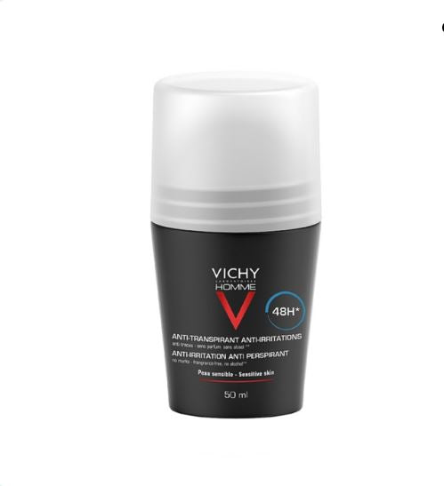 Vichy Homme 48 Hour Anti Irritation Roll On Anti Perspirant Deodorant For SensitiveSkin - ZM Cosmetics