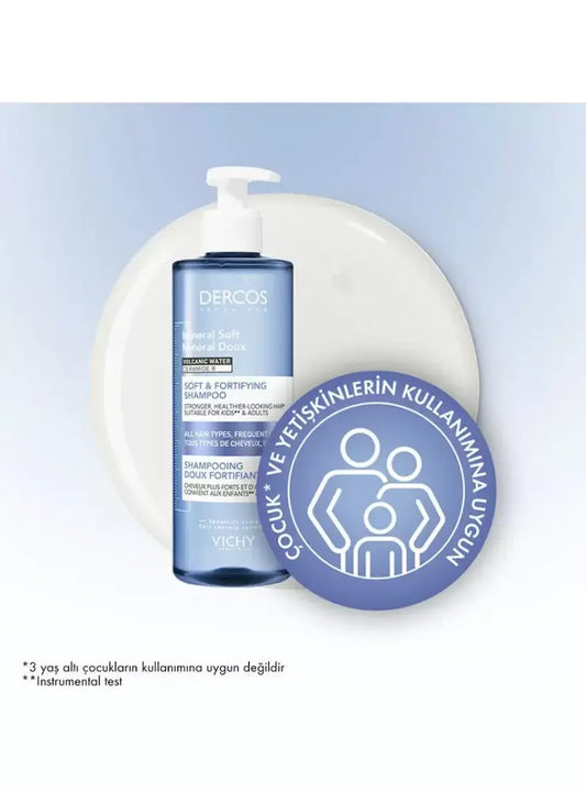 Vichy Dercos Mineral Soft & Fortifying Shampoo 400ml - ZM Cosmetics