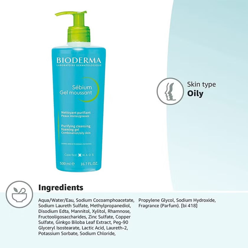 Sebium Purifying Cleansing Foaming Gel by for Unisex - ZM Cosmetics