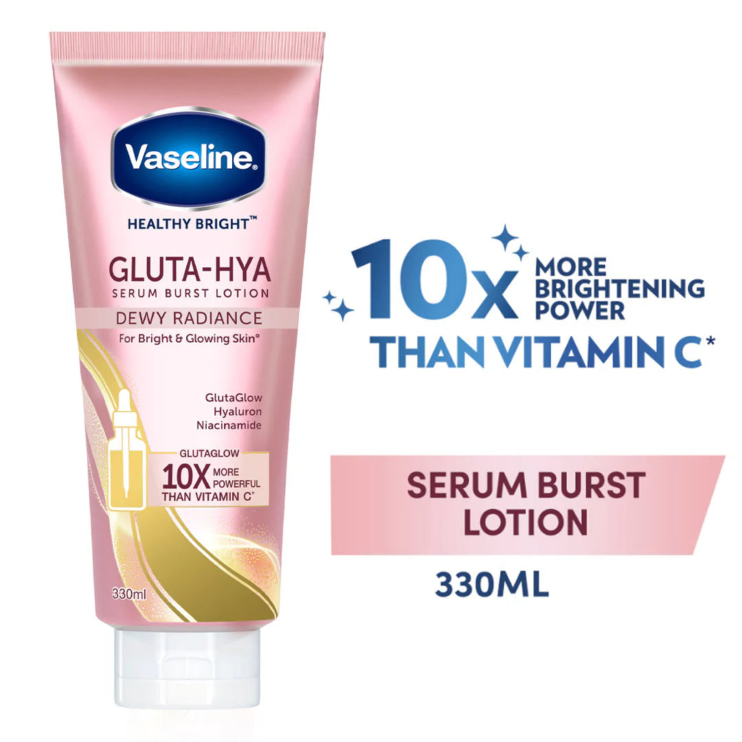 VASELINE GLUTA-HYA SERUM LOTION: DEWY RADIANCE 330ML - ZM Cosmetics