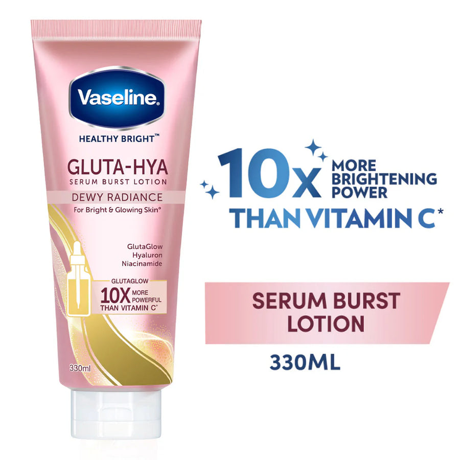 VASELINE GLUTA-HYA SERUM LOTION: DEWY RADIANCE 330ML - ZM Cosmetics