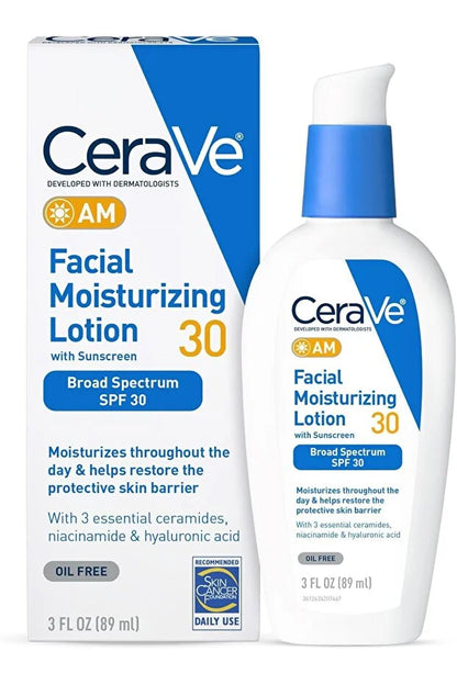 CeraVe  AM Moisturizing Face Lotion with SPF 30, 89 ml - ZM Cosmetics