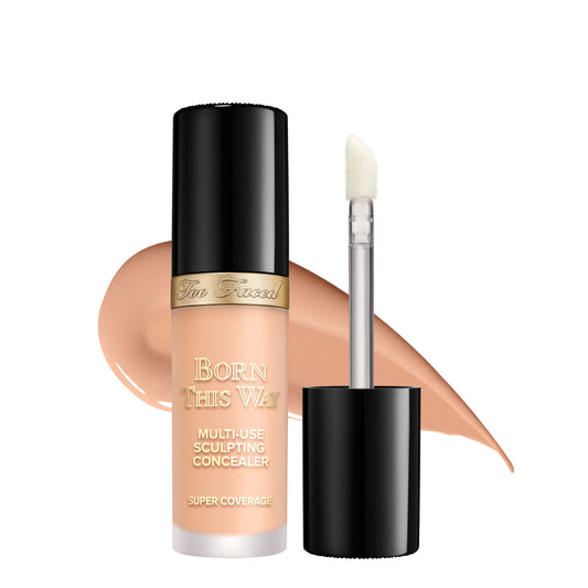 Too Faced Born This Way Super Coverage Multi-Use Concealer | Full Coverage, Oil Free, Long Lasting + Hydrating, 0.46 Fl Oz, Nude