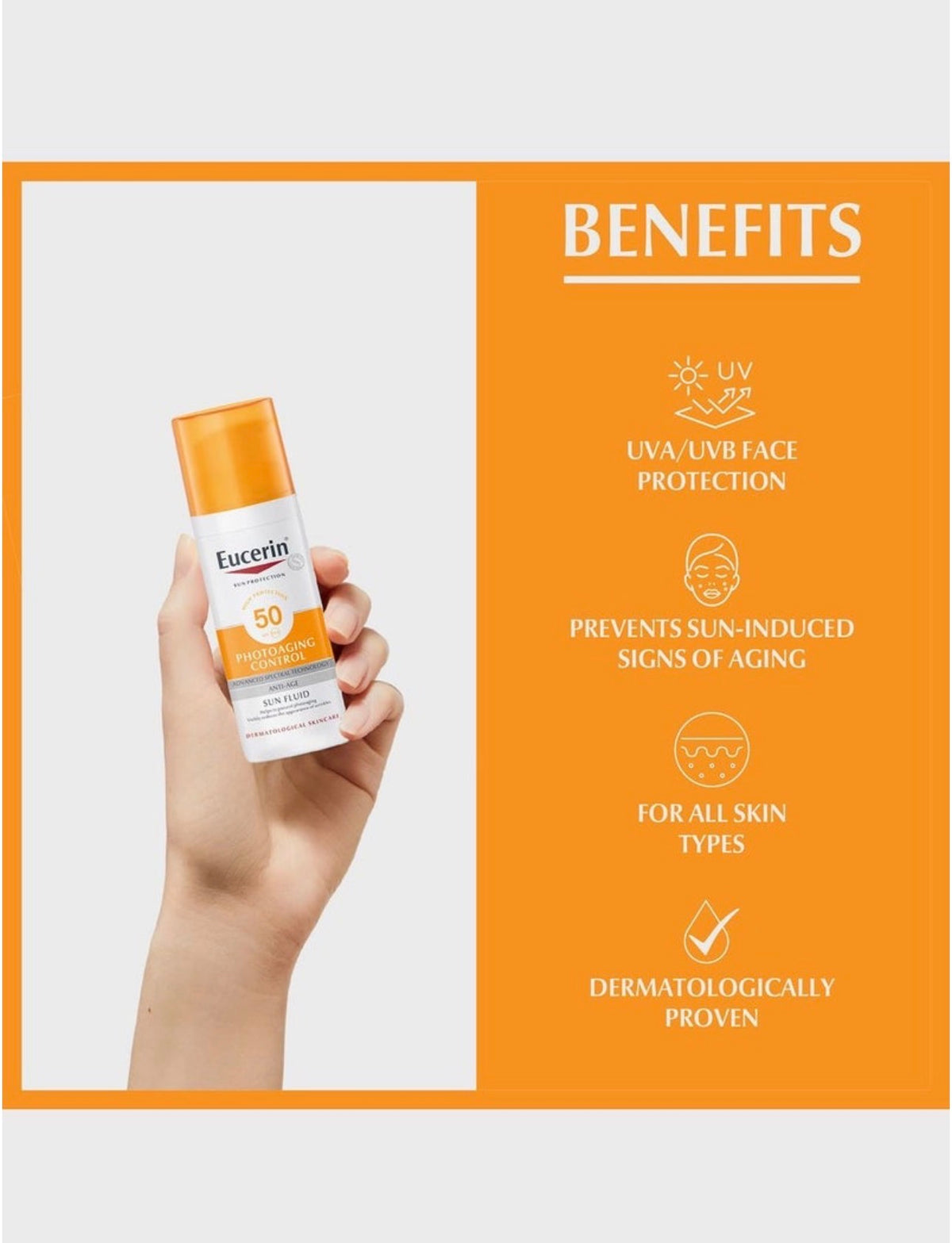 Eucerin sunblock 50+ for oily skin control - ZM Cosmetics