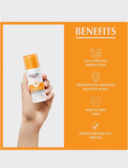 Eucerin sunblock 50+ for oily skin control