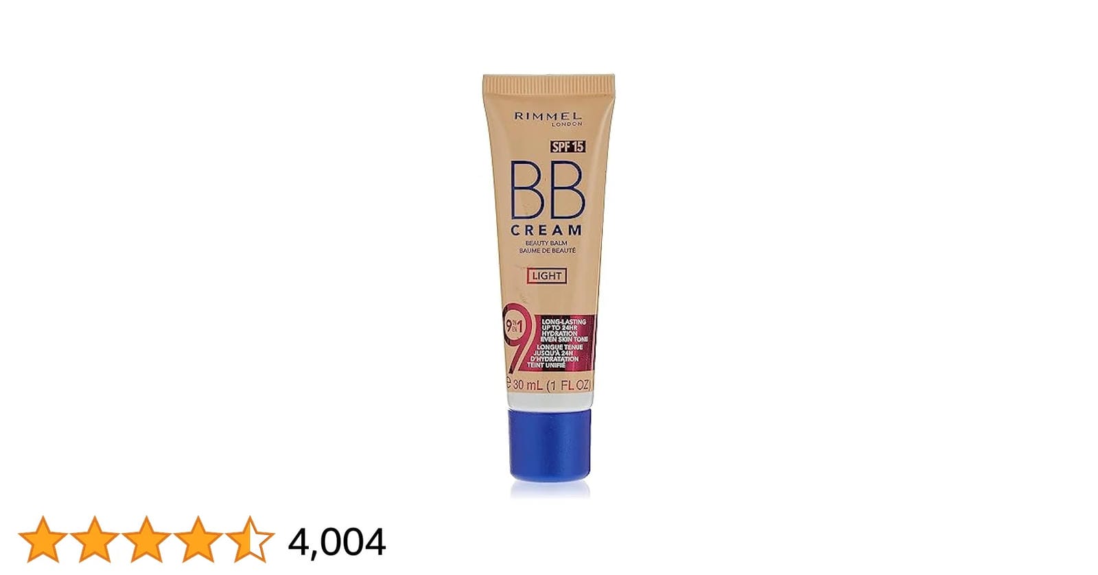 Rimmel London BB Cream 9-In-1 Beauty Balm SPF15 Light 30ml - ZM Cosmetics