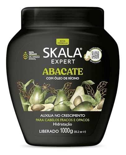 Skala Expert Avocado Cream And Castor Oil Moisturizer For Dull And Weak Hair - 1000g - ZM Cosmetics