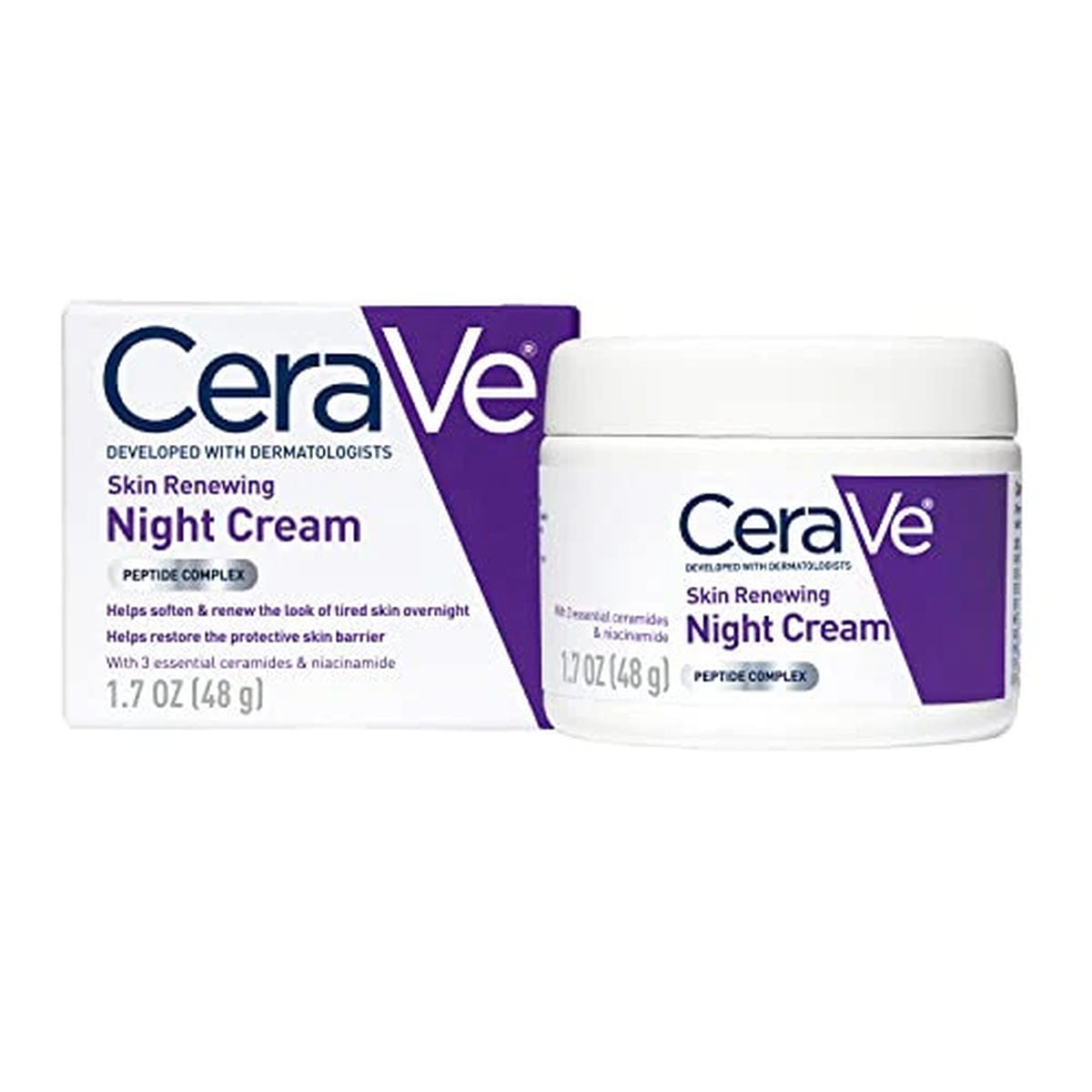CeraVe Skin Renewing Night Cream Face Moisturizer - ZM Cosmetics