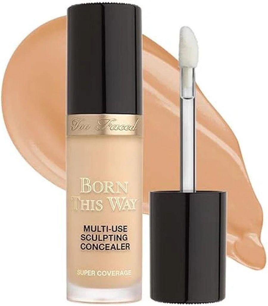 Too Faced Born This Way Super Coverage Multi-Use Concealer | Full Coverage, Oil Free, Long Lasting + Hydrating, 0.46 Fl Oz, Natural Beige Brand: Too Faced - ZM Cosmetics