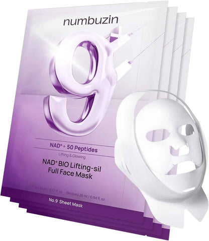 numbuzin No.9 Sheet Mask | NAD+ BIO Lifting-sil Full Face Mask