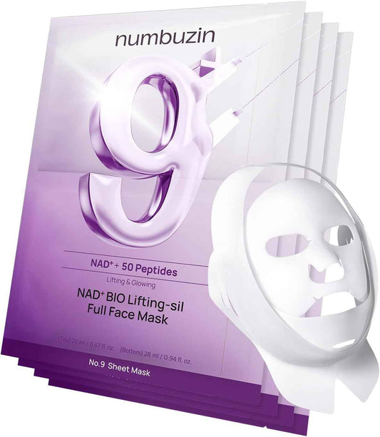 numbuzin No.9 Sheet Mask | NAD+ BIO Lifting-sil Full Face Mask