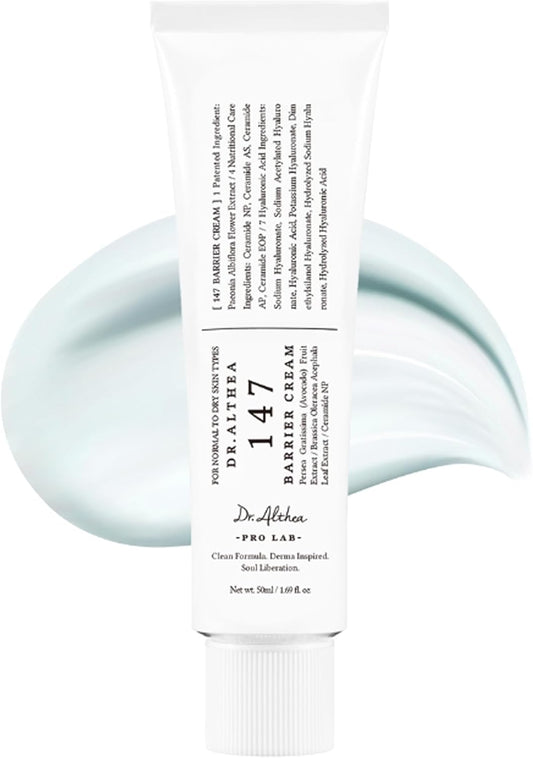 Dr.Althea 147 Barrier Cream | Daily Skin Barrier Repair Care | Deep Hydrating with Hyaluronic Acid & Ceramides | Korean Vegan Skincare for All Skin Types - ZM Cosmetics