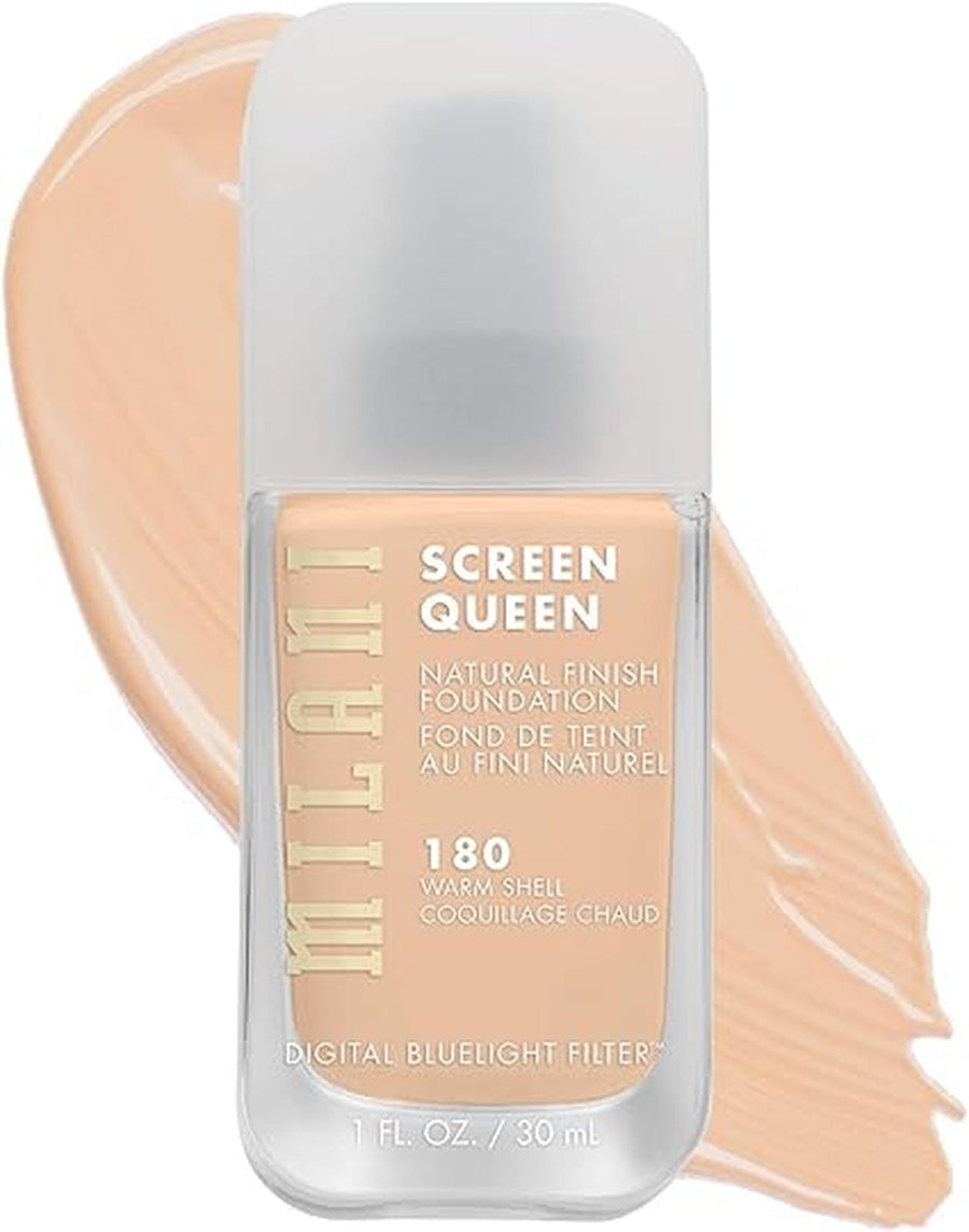 Milani Screen Queen Liquid Foundation Makeup - Cruelty Free Foundation With Digital Bluelight Filter Technology (Warm Shell) - ZM Cosmetics