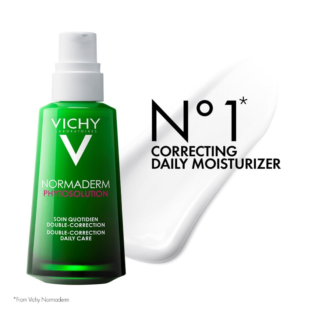 Vichy Normaderm Phytosolution Double Correction Daily Care Moisturiser For Oily & Acne Prone Skin With Salicylic Acid 50ml - ZM Cosmetics