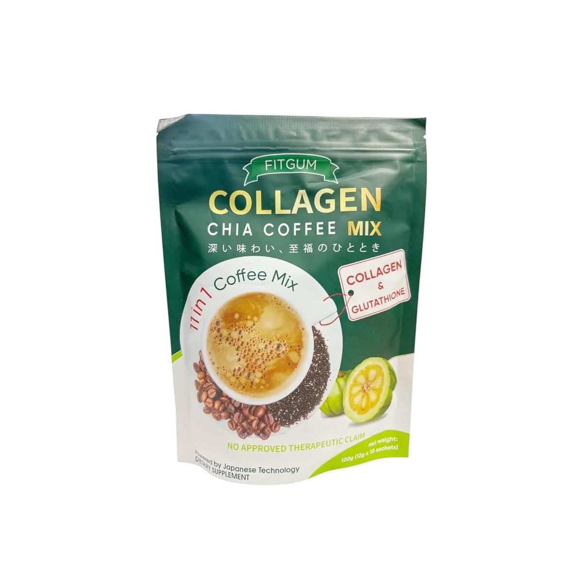 coffee glutathione Women Beauty Drink Green Tea Garcinia Cambogia Instant Collagen Coffee powered by advanced Japanese technology. FITGUM 20X Collagen & Glutathione