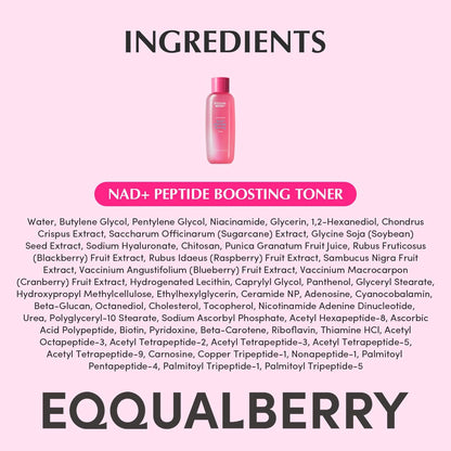 EQQUALBERRY NAD Peptide Boosting Toner 150 ml