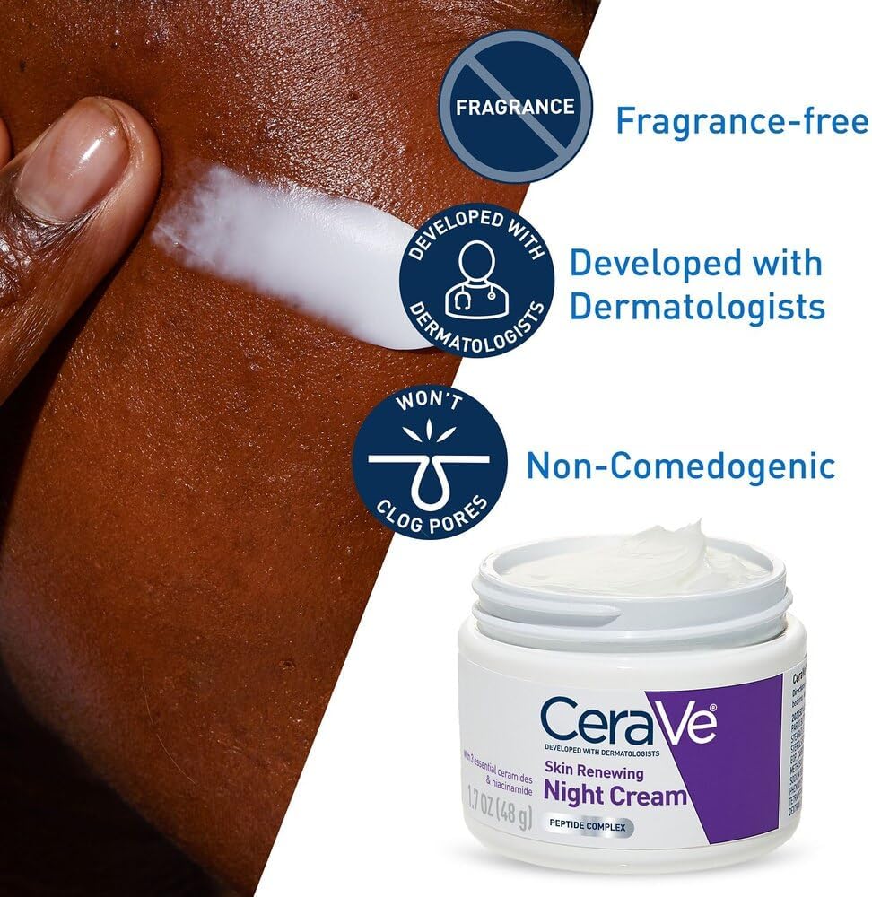 CeraVe Skin Renewing Night Cream Face Moisturizer - ZM Cosmetics
