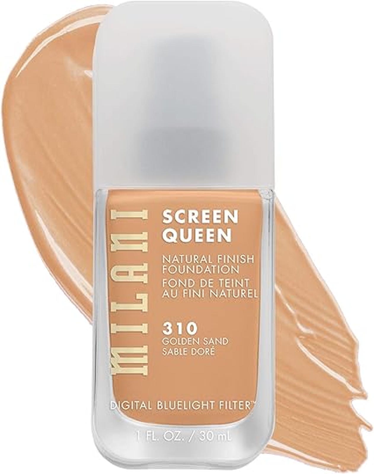 Milani Screen Queen Liquid Foundation Makeup - Cruelty Free Foundation With Digital Bluelight Filter Technology (Golden Sand)