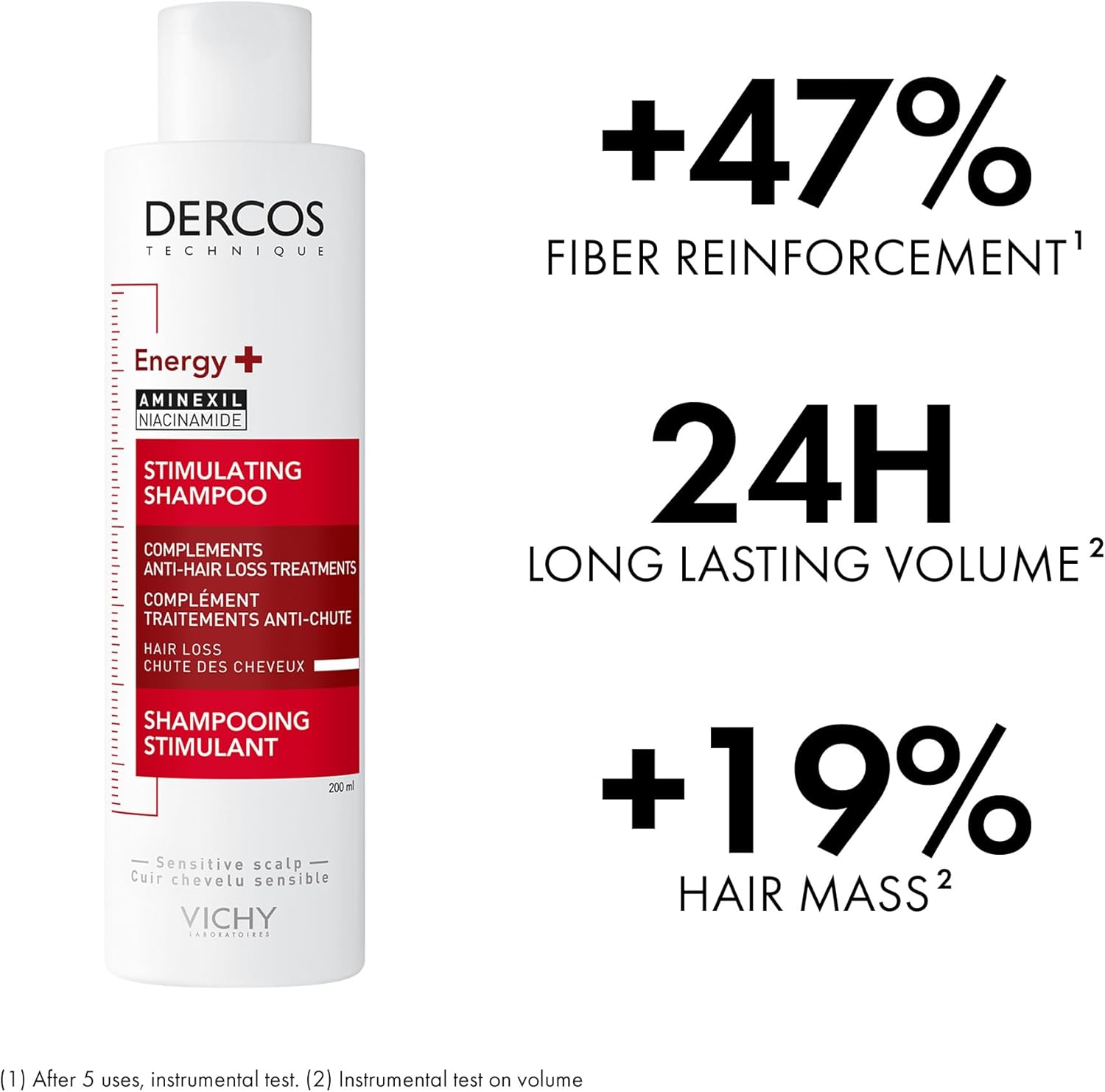 Vichy Dercos Energising Anti-Hairloss Shampoo-200 ml - ZM Cosmetics