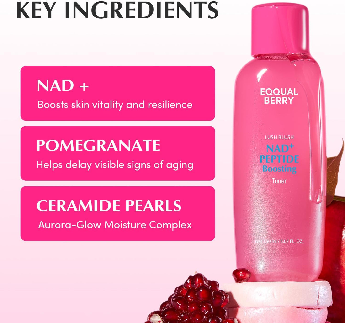 EQQUALBERRY NAD Peptide Boosting Toner 150 ml