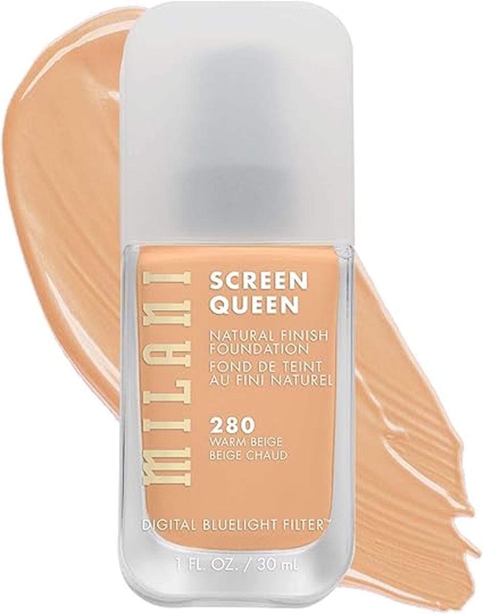 Milani Screen Queen Liquid Foundation Makeup - Cruelty Free Foundation With Digital Bluelight Filter Technology (Warm Beige) - ZM Cosmetics
