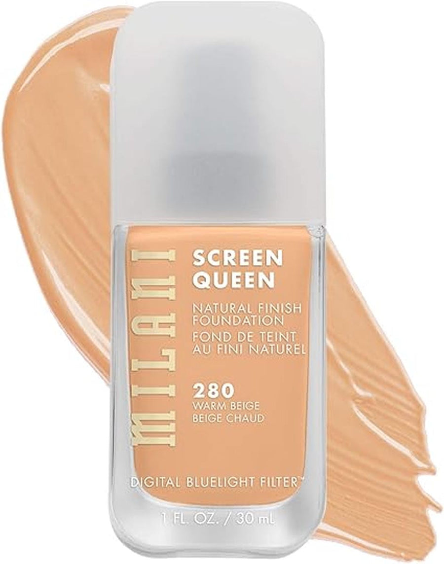 Milani Screen Queen Liquid Foundation Makeup - Cruelty Free Foundation With Digital Bluelight Filter Technology (Warm Beige) - ZM Cosmetics