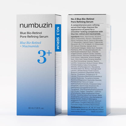 numbuzin No.3 Serum | Blue Retinol Pore Refining Serum