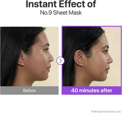 numbuzin No.9 Sheet Mask | NAD+ BIO Lifting-sil Full Face Mask