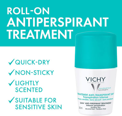 Vichy 24Hr Anti Perspirant Roll On - ZM Cosmetics