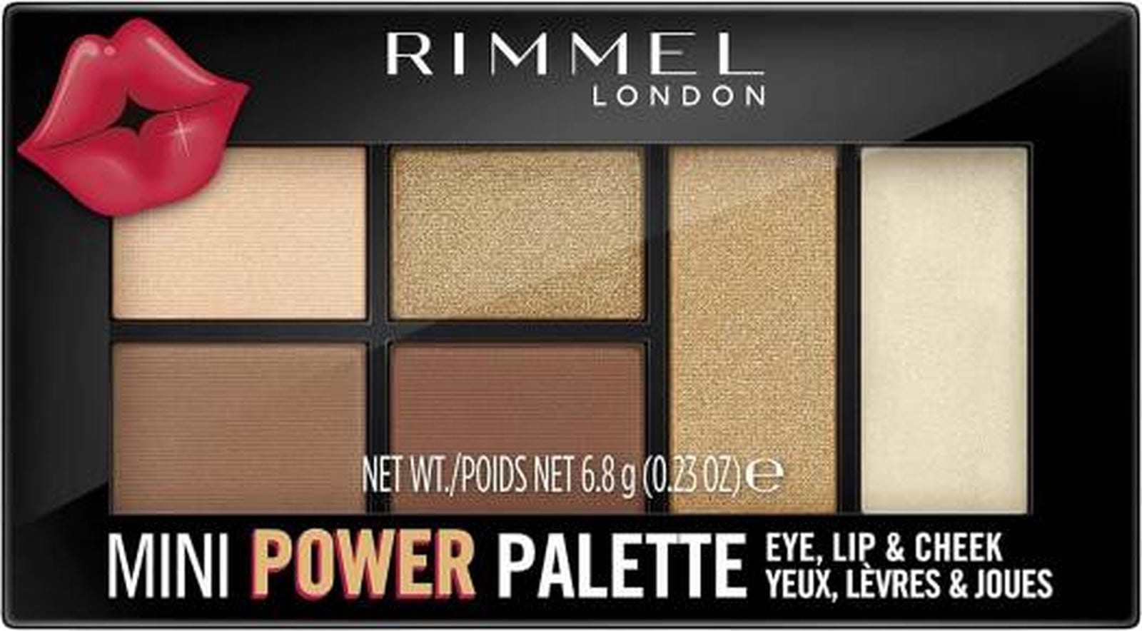 Rimmel Mini Power Palette For Eyes, Lip & Cheek 0.23 oz - Sassy 002 - ZM Cosmetics