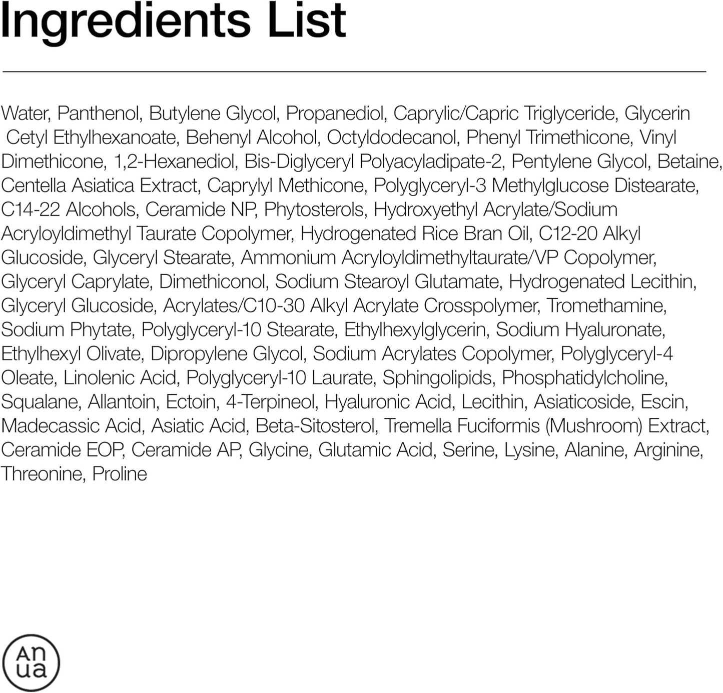 ANUA 3 Ceramide Panthenol Moisture Barrier Cream, 100ml