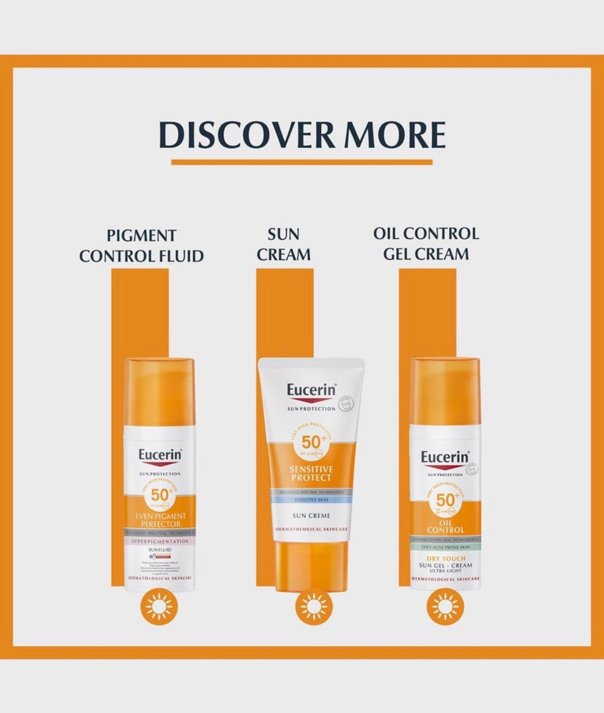 Eucerin sunblock 50+ for oily skin control - ZM Cosmetics