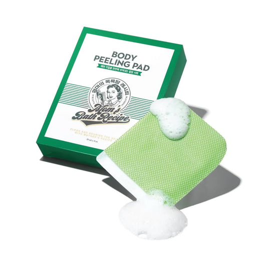 Mom's Bath Recipe Body Peeling Pad Original, All in One Bubble Body Wash & Scrub Gloves with Honey & Yogurt, Exfoliating Mitts for Dead Skin Cells, Skin Retexturizing Pads - 8 Sheets - ZM Cosmetics