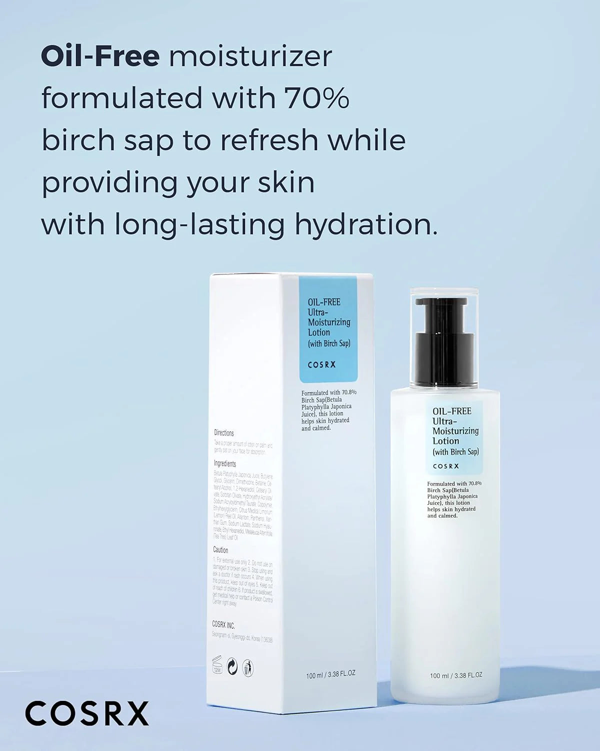 Cosrx Oil Free Ultra Moisturizing Lotion (With Birch Sap) 100 Ml - ZM Cosmetics