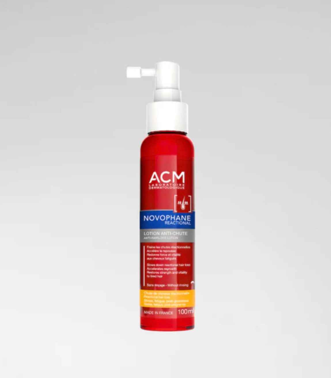 Acm Novophane Reactional Antihairloss Lotion, 100 ML, 100 ML, Helps reduce hair loss and strengthens hair follicles.