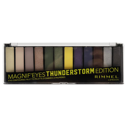 Rimmel London Magnif'eyes Eyeshadow Palette 12 pan #010 Thunderstorm Edition, 14.2 grams - ZM Cosmetics