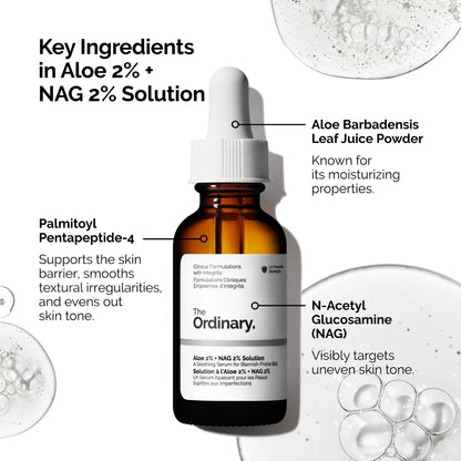 The Ordinary Aloe 2% + NAG 2% Solution - ZM Cosmetics