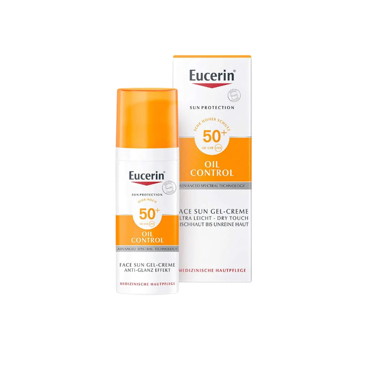 Eucerin Face Sunscreen Oil Control Gel-Cream Dry Touch, High UVA/UVB, SPF 50+ - ZM Cosmetics