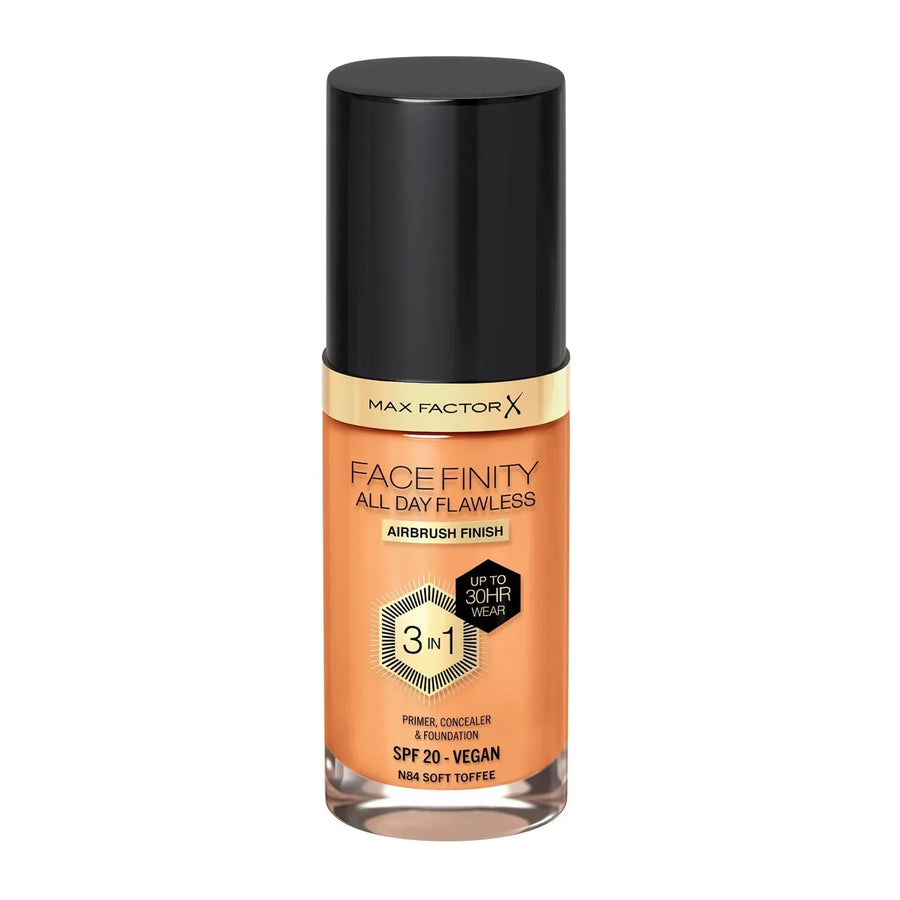 max factor Facefinity All Day Flawless 3in1 covering liquid foundation 84 Soft Toffee 30ml - ZM Cosmetics
