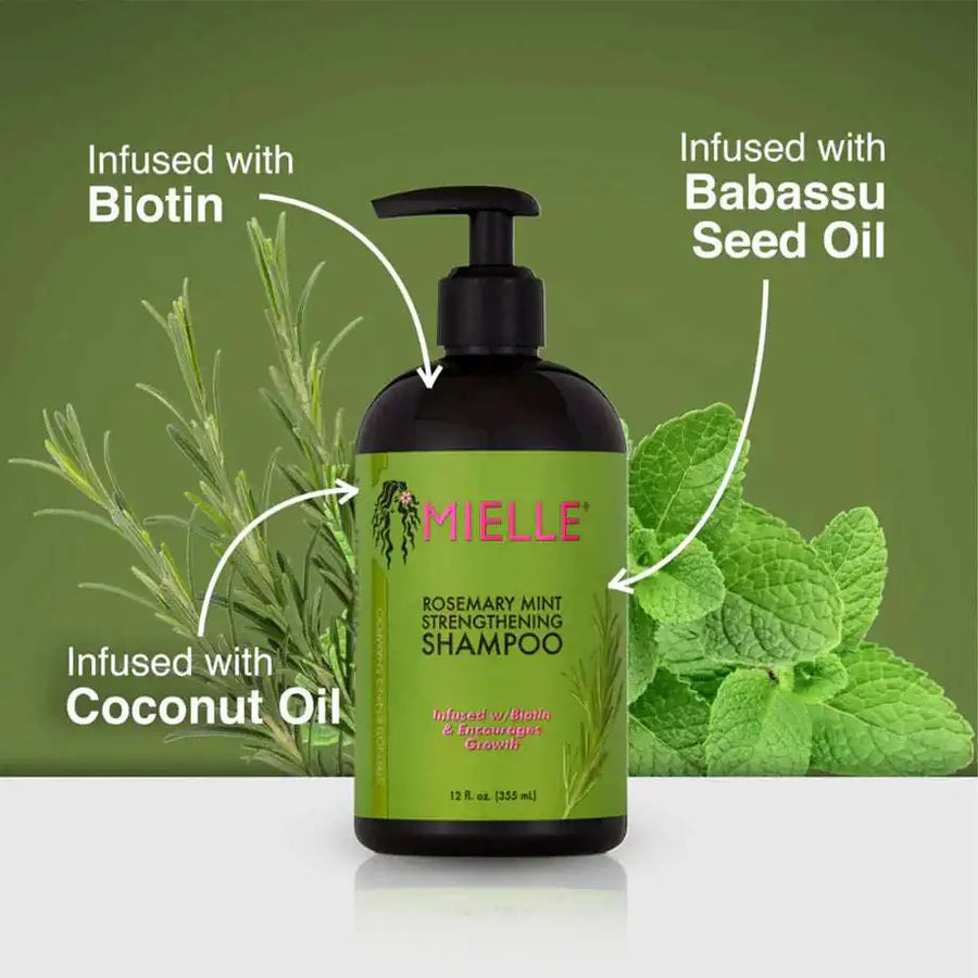 Mielle, Strengthening Shampoo, Rosemary Mint