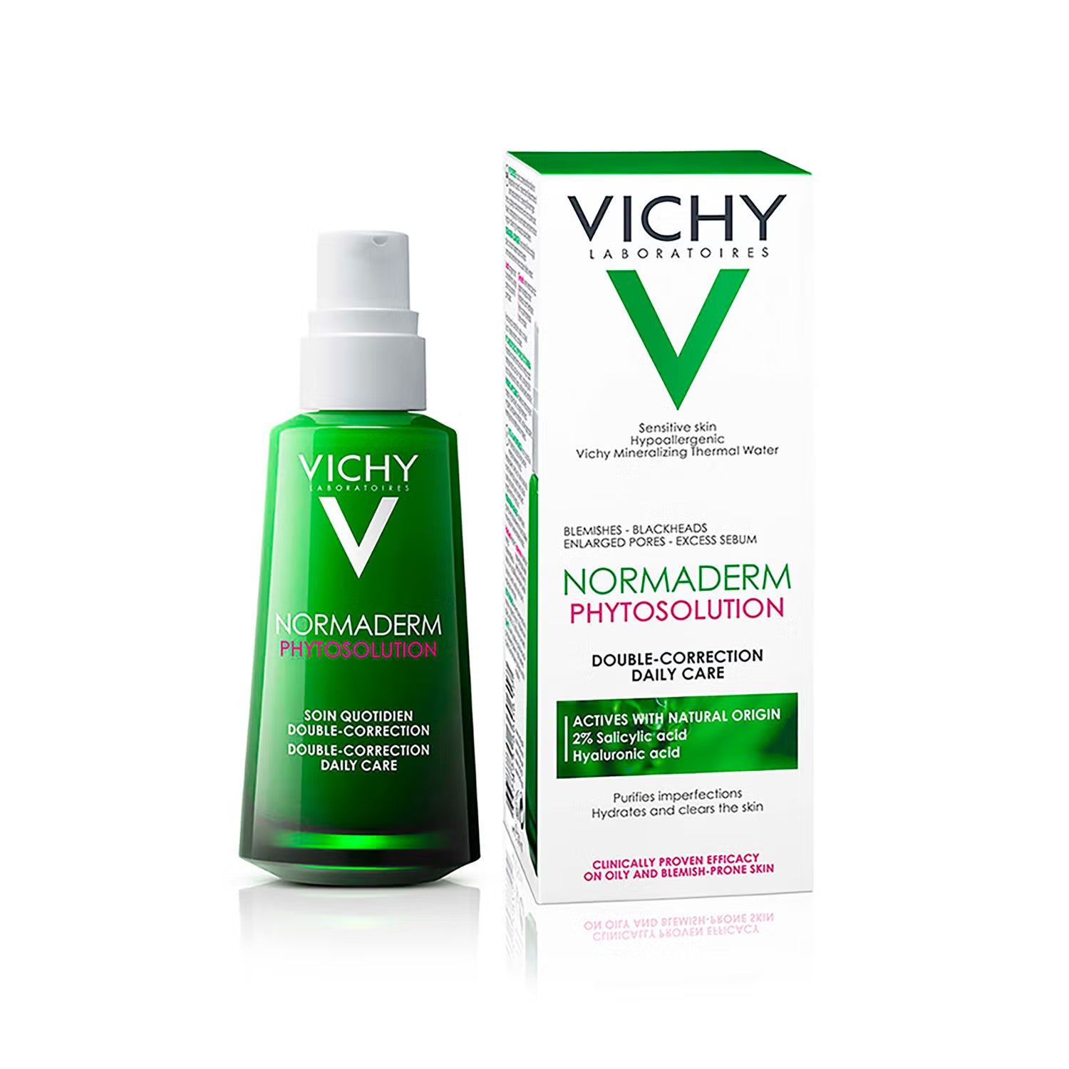 Vichy Normaderm Phytosolution Double Correction Daily Care Moisturiser For Oily & Acne Prone Skin With Salicylic Acid 50ml - ZM Cosmetics