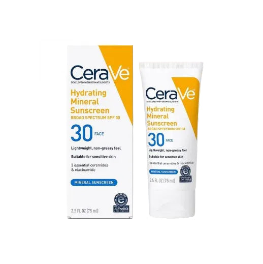 CeraVe Hydrating Mineral Sunscreen SPF 30 Face 75ml
