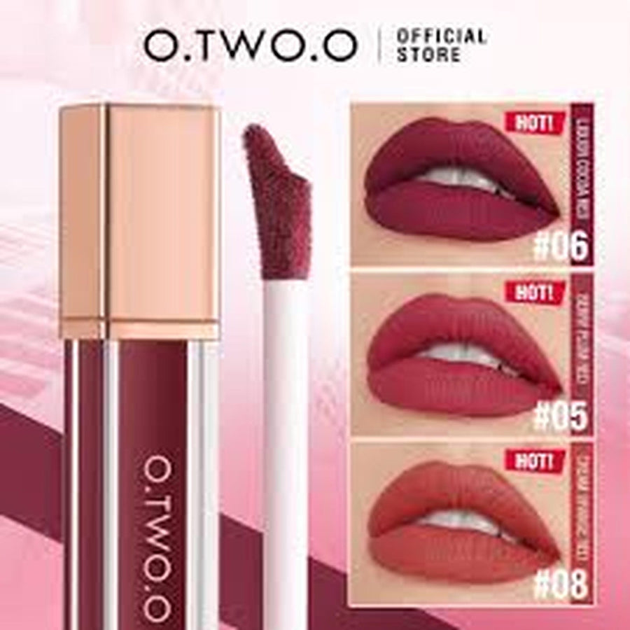 O.TWO.O HIGH ENERGY HEAVY MIST MATTE LIP GLAZE 04 ROSE CAMEO BROWN - ZM Cosmetics