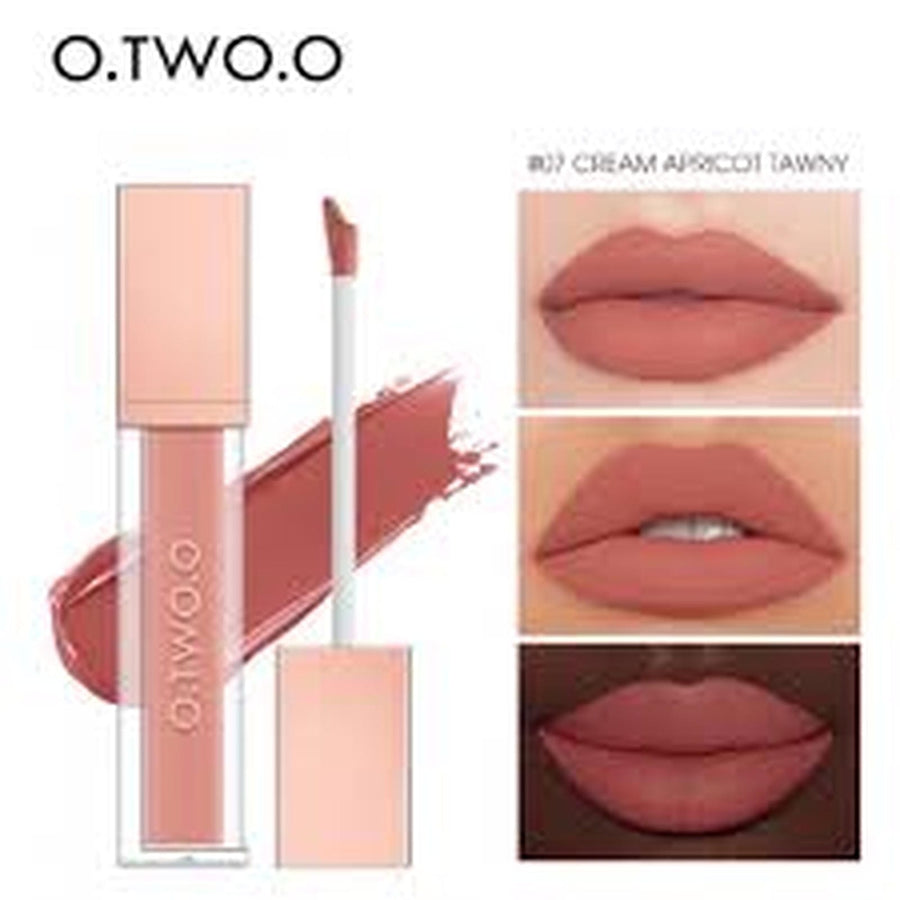 O.TWO.O HIGH ENERGY HEAVY MIST MATTE LIP GLAZE 07 CREAM APRLCOT TAWNY - ZM Cosmetics